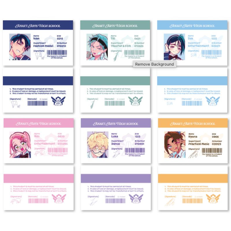 Alien Stage Anakt Arts High School Series Student ID Card Set (Box