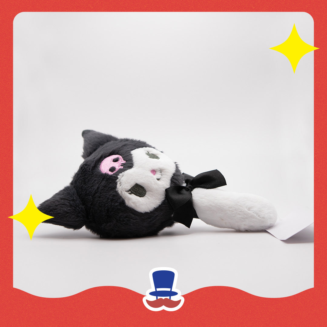 Kuromi Face Plush Hand Mirror