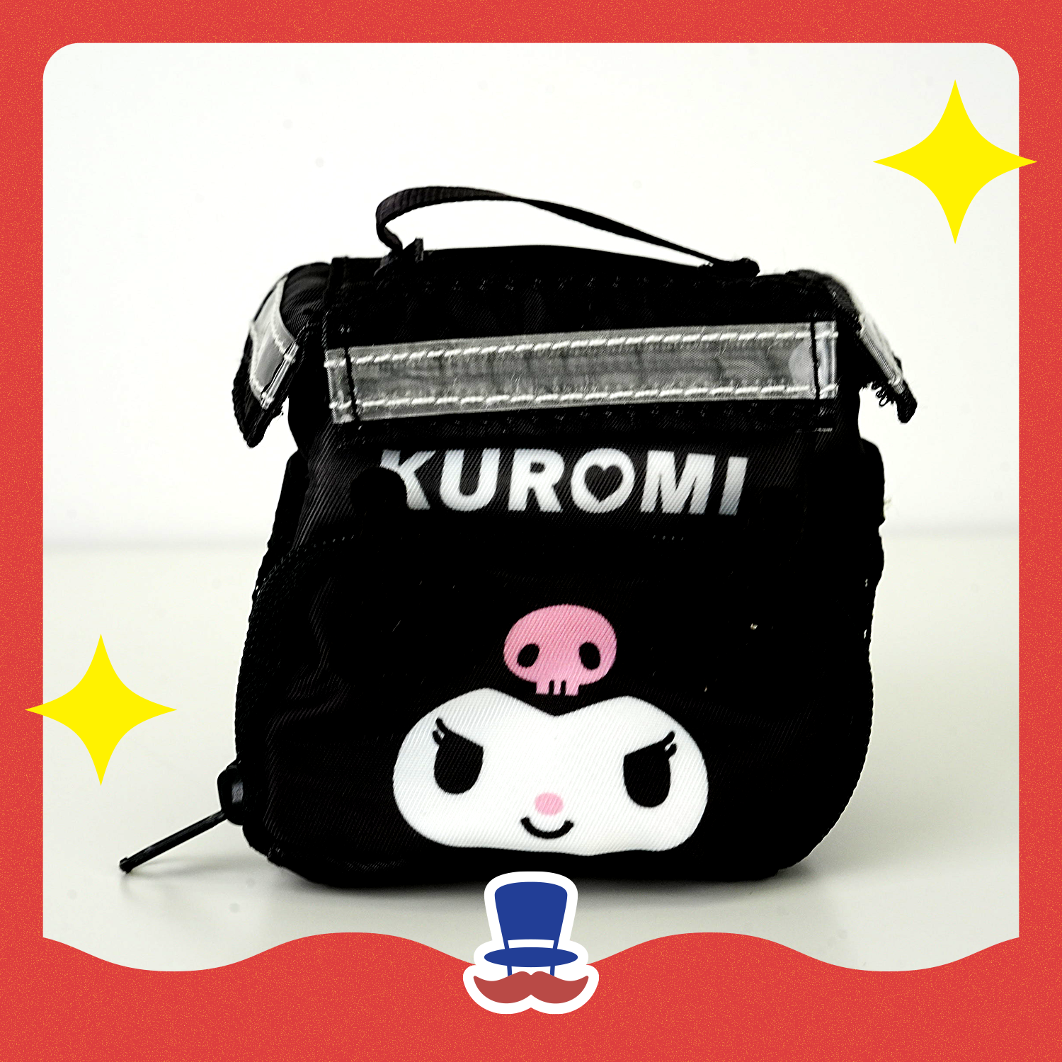 Kuromi Backpack Clip Mini Pouch（Black）