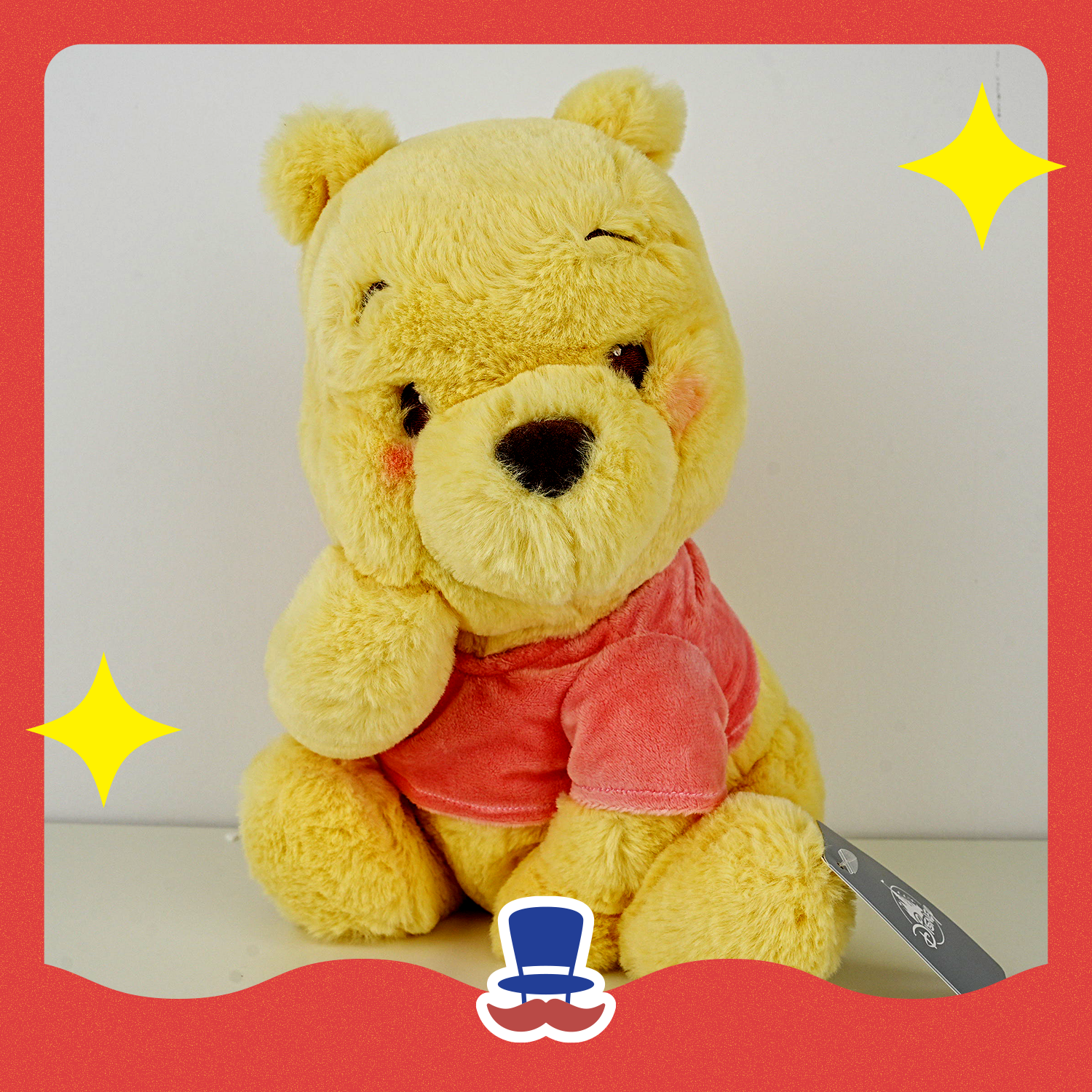 White Puppy Plush with Red Collar