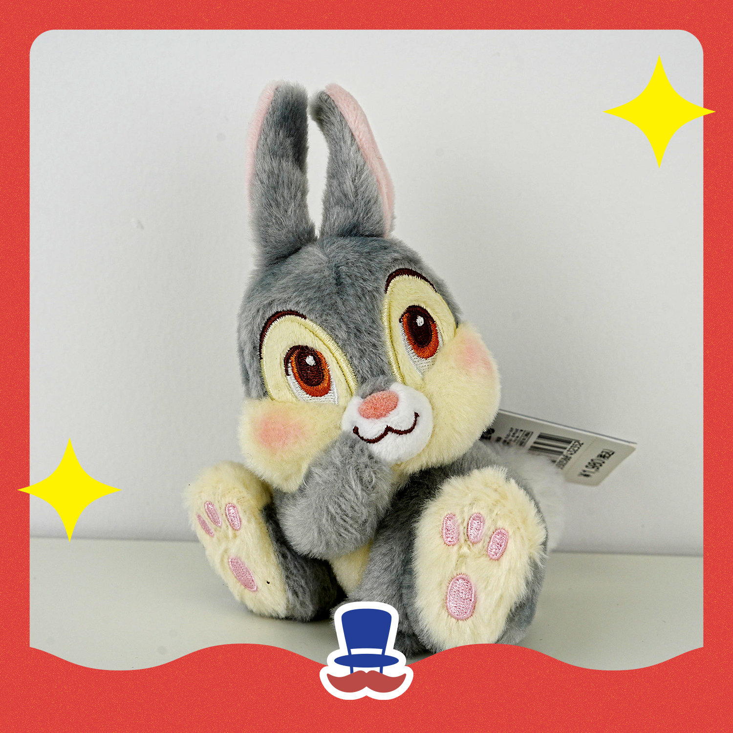 Thumper Sitting Plush with Embroidered Paws