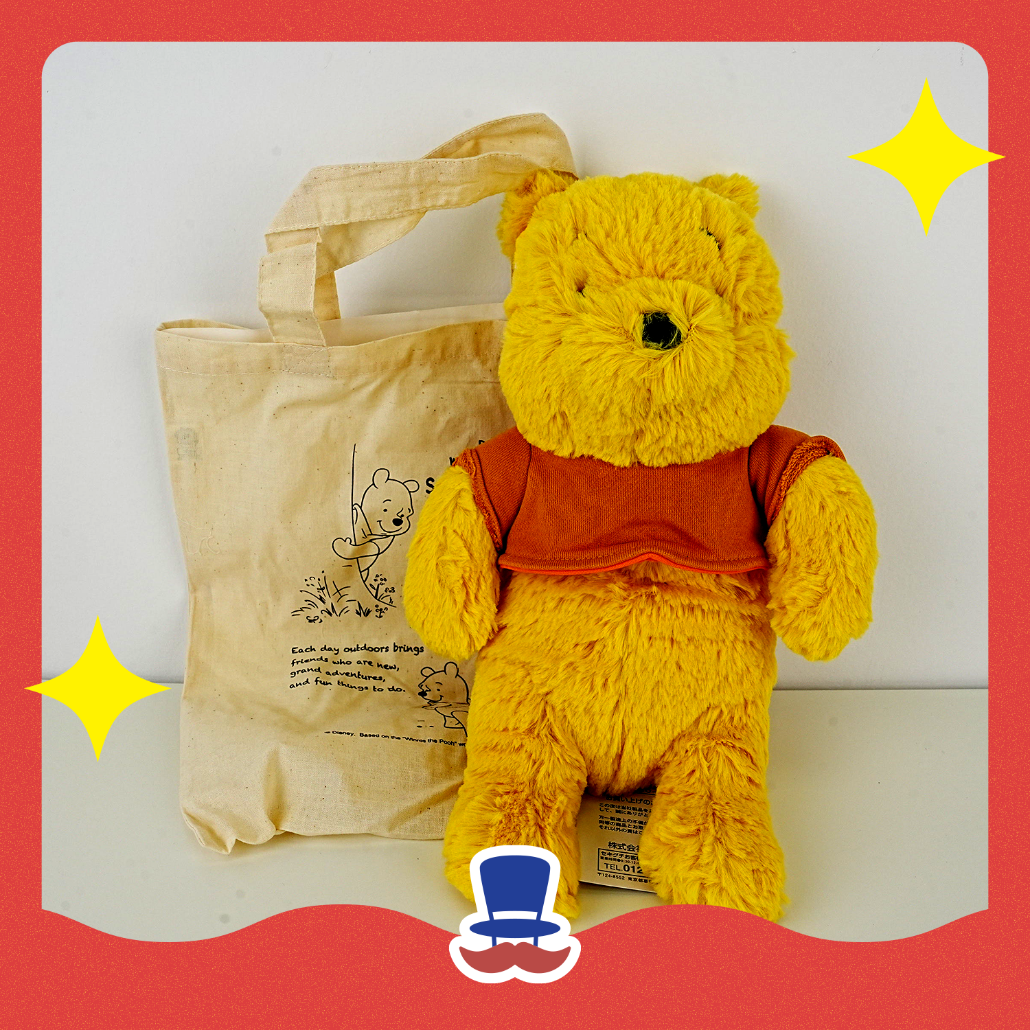 Winnie the Pooh Vintage Plush with Tote Bag