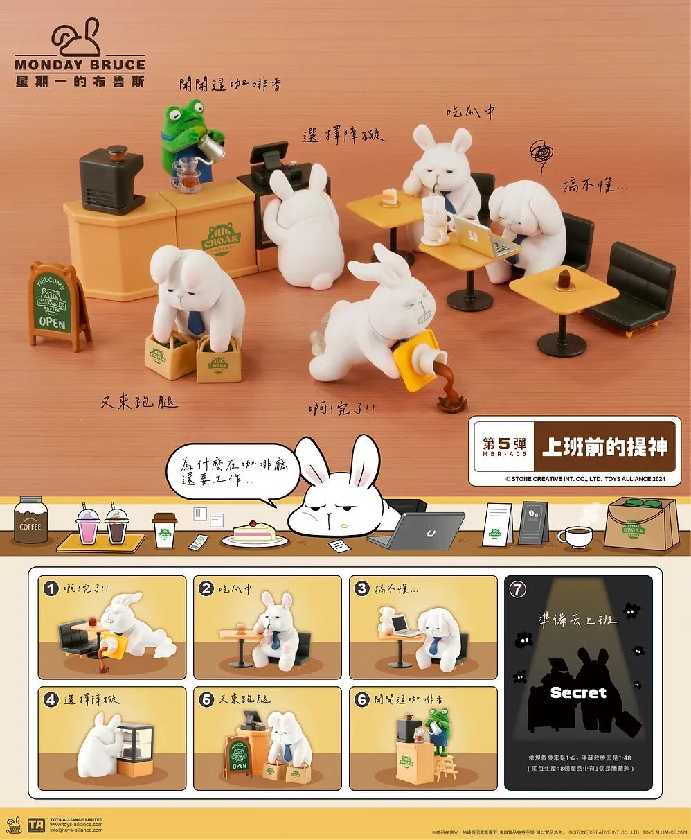 Monday Bruce Series 5 Blind Box-Pre-work Boost! (Box of 6)