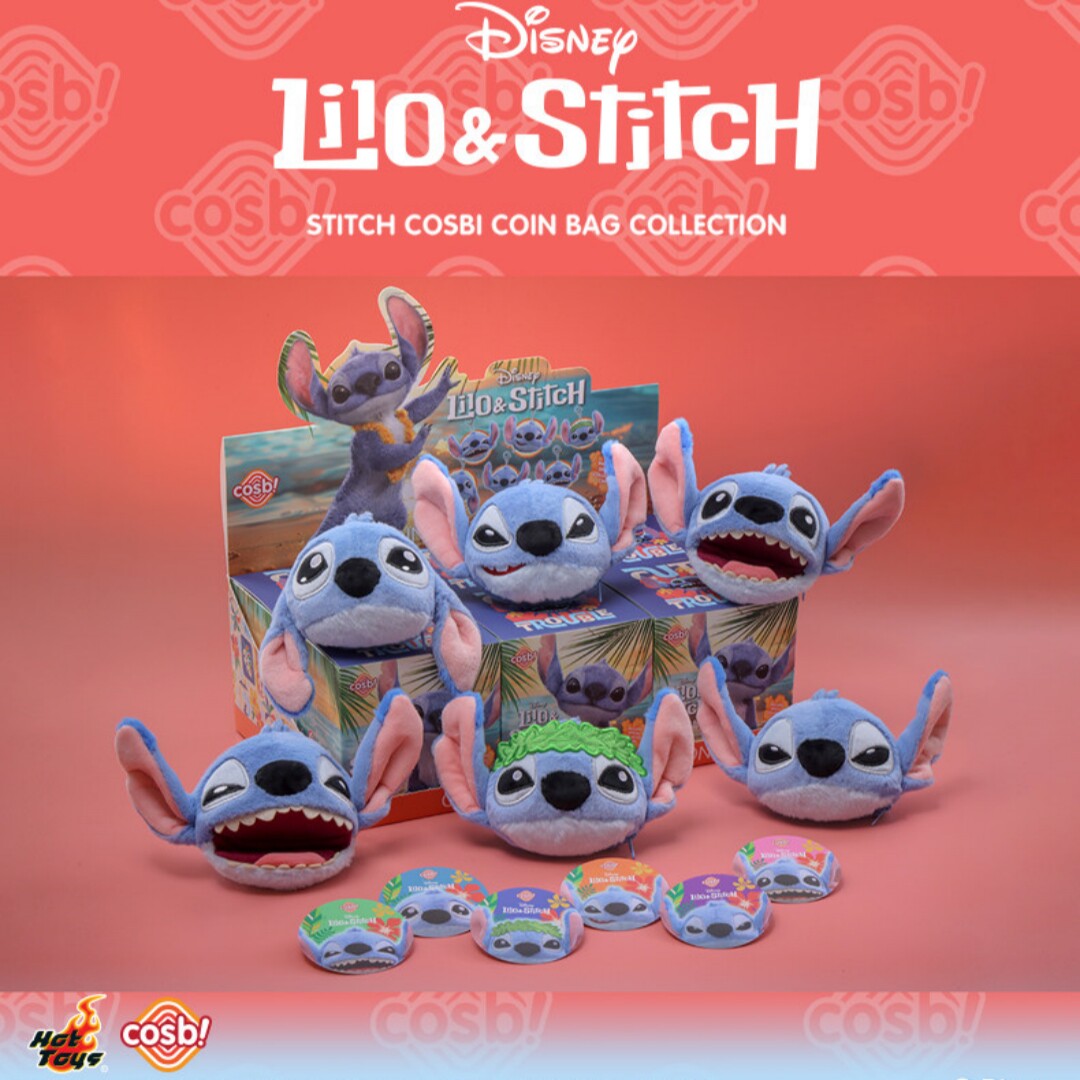 Disney Sticth Cosbi Plush Coin Bag Blind Box (Box of 6)