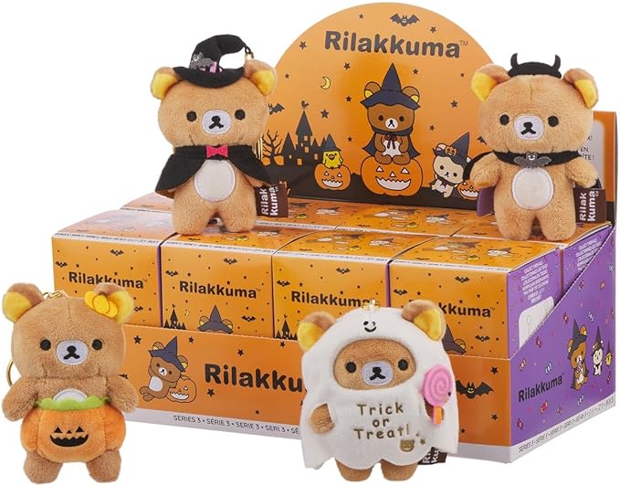 Rilakkuma Halloween Series Plush Keychian (Box of 8)