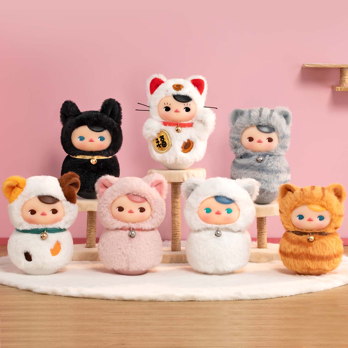 Pucky Roly-Poly Kitty Series-Vinyl Plush Blind Box (Box of 6)