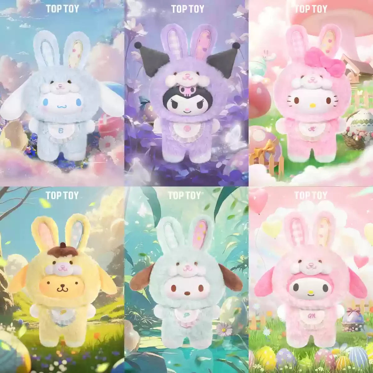 Sanrio Latte Baby V3 Rabbit Elf Series Blind Box Plush Toy (Box of 6)