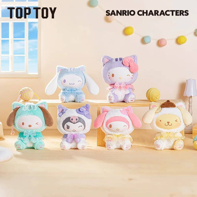 Sanrio: Play With Kittens Series Plush Keychain Blind Box (Box of 6)