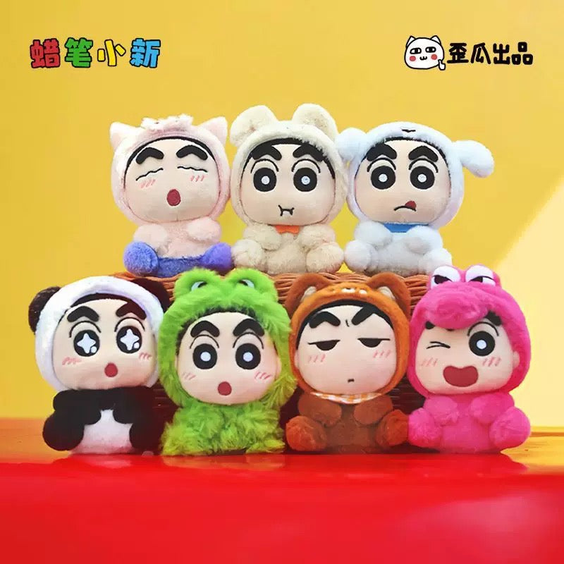 Crayon Shin-chan Shoulder Animal Series Plush Keychain Blind Box (Box of 6)