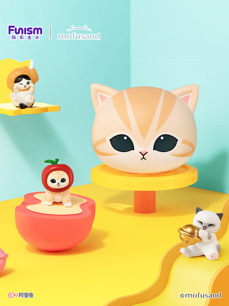 Mofusand Lucky Cat Series Mini Cat Head Blind Box (Box of 4)
