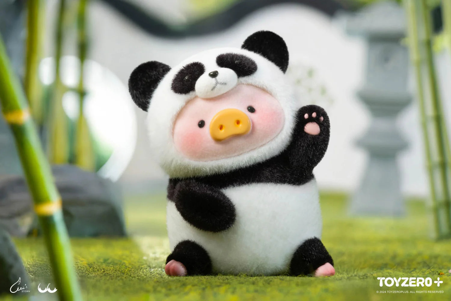 Lulu The Piggy-Panda Figure Hanging Card