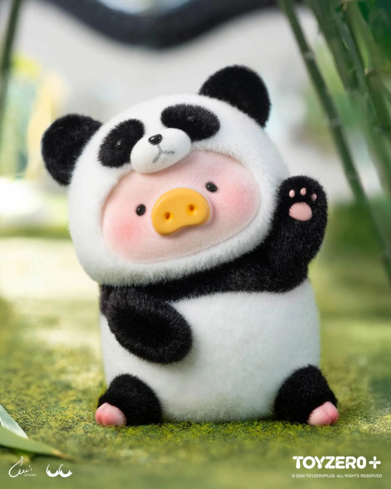 Lulu The Piggy-Panda Figure Hanging Card