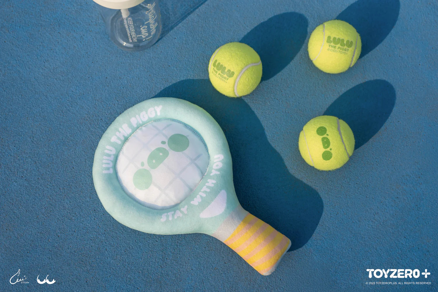 Lulu The Piggy Tennis Series-Pet Toy Tennis Racket