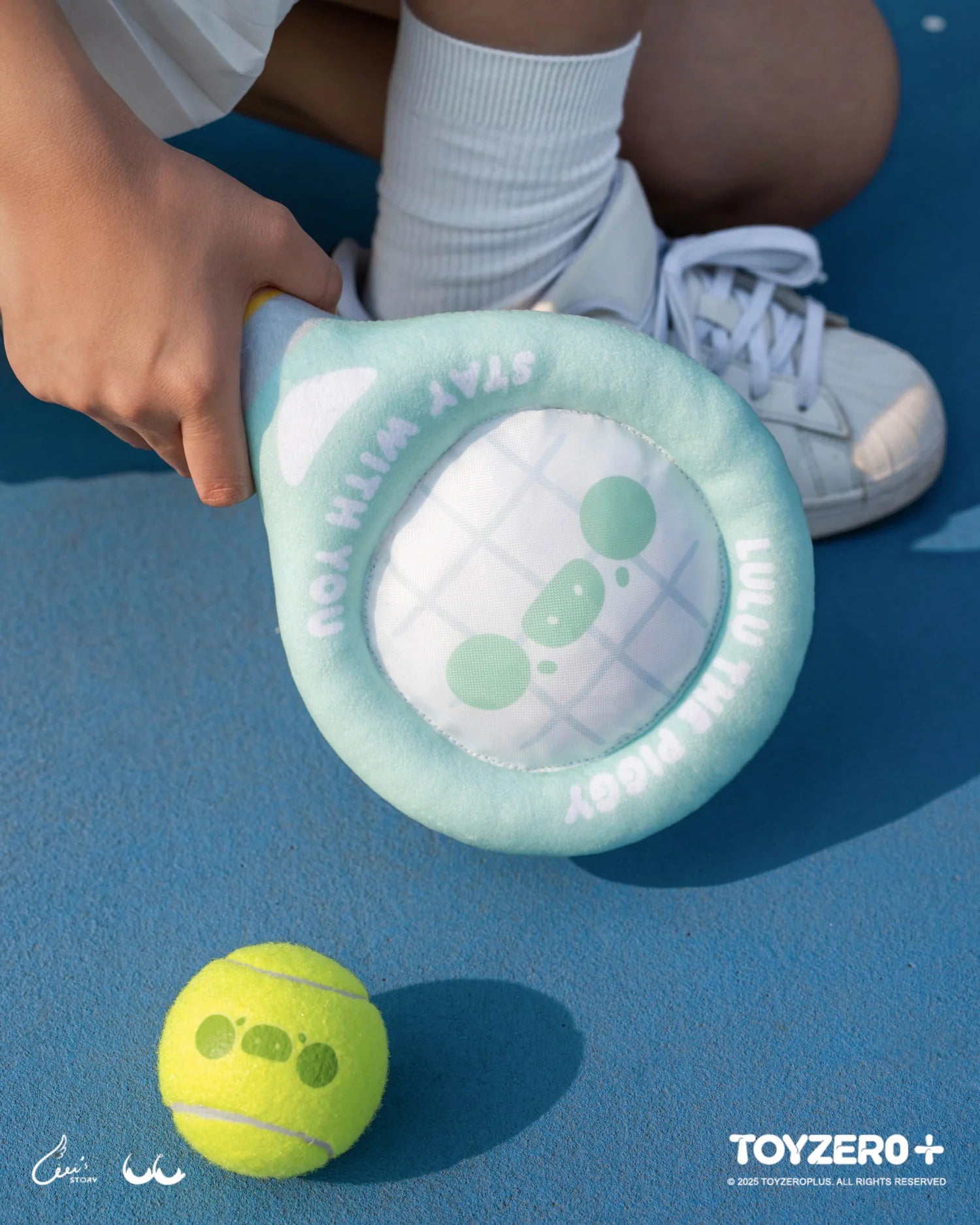 Lulu The Piggy Tennis Series-Pet Toy Tennis Racket