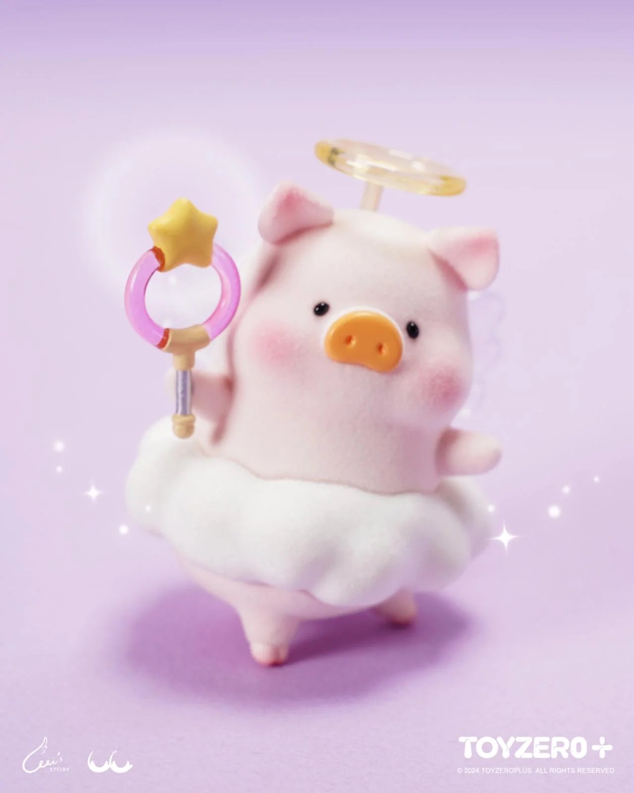 Lulu The Piggy-Angel's Blessings Figure Hanging Card