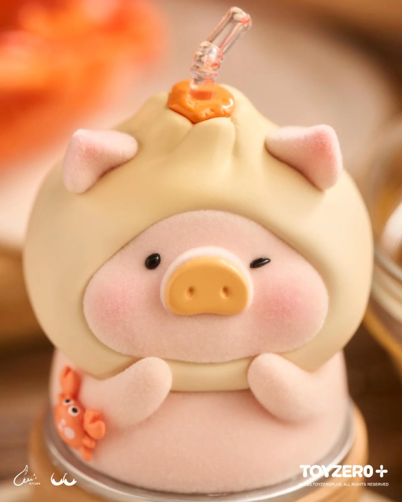Lulu The Piggy Crab Roe Bun Hanging Card