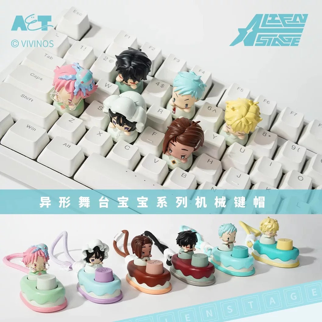 Alien Stage Baby Series Mechanical Keycaps Blind Box (Box of 6)