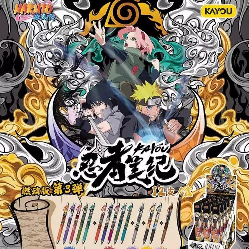Naruto Gel Pen - Burning Edition - First Edition (Box Of 12)