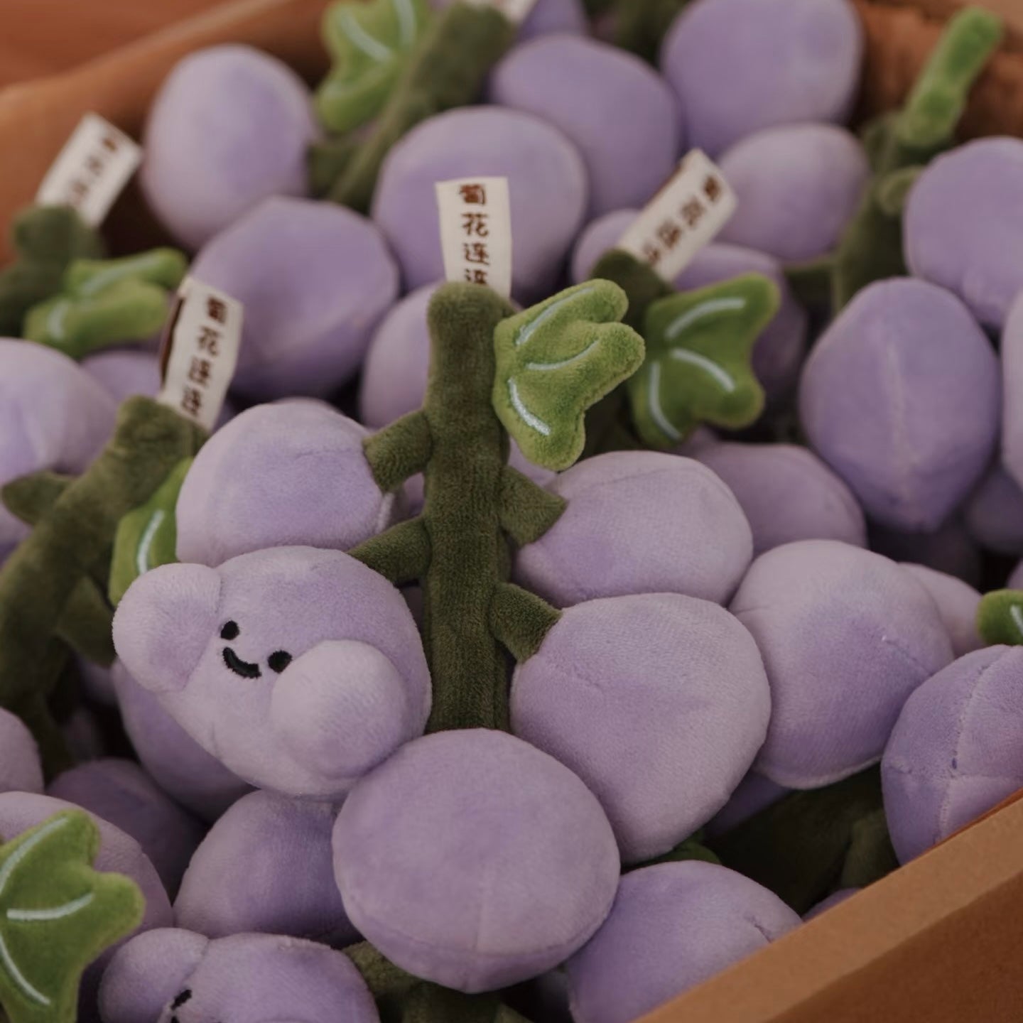 Lucky Orchard Series-Grape Shaped Plush Pendant