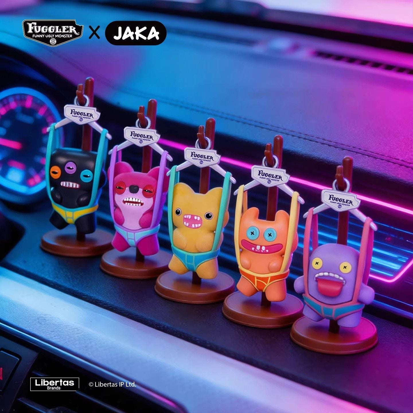 Fuggler X JAKA Hanger Series: Funny Ugky Monsters Hanging Swing Car Ornament Blind Box (Box of 12)