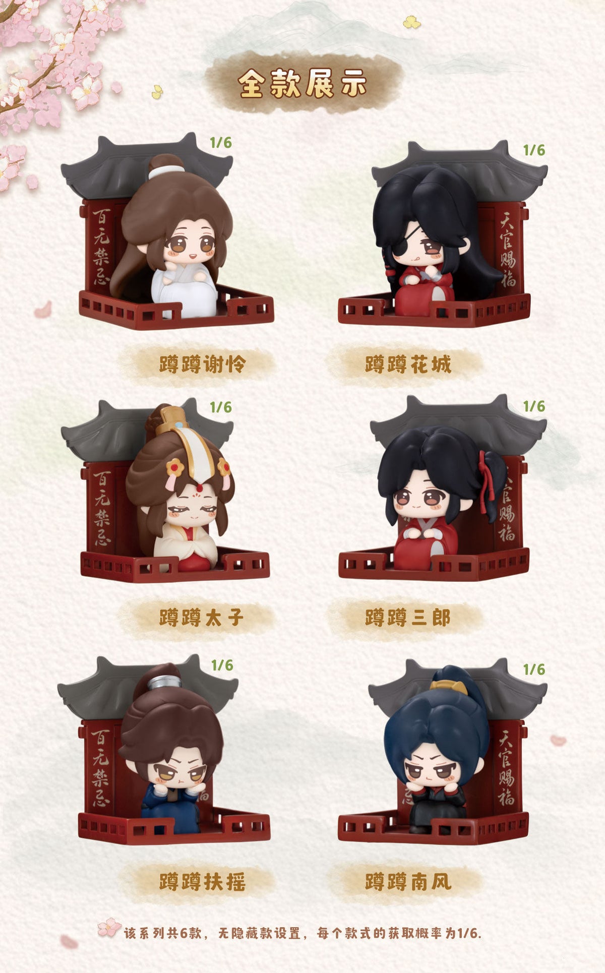 Heaven Official's Blessing Radish Squat Fridge Magnet Blind Box (Box of 6) - Mr. Surprise LIVE
