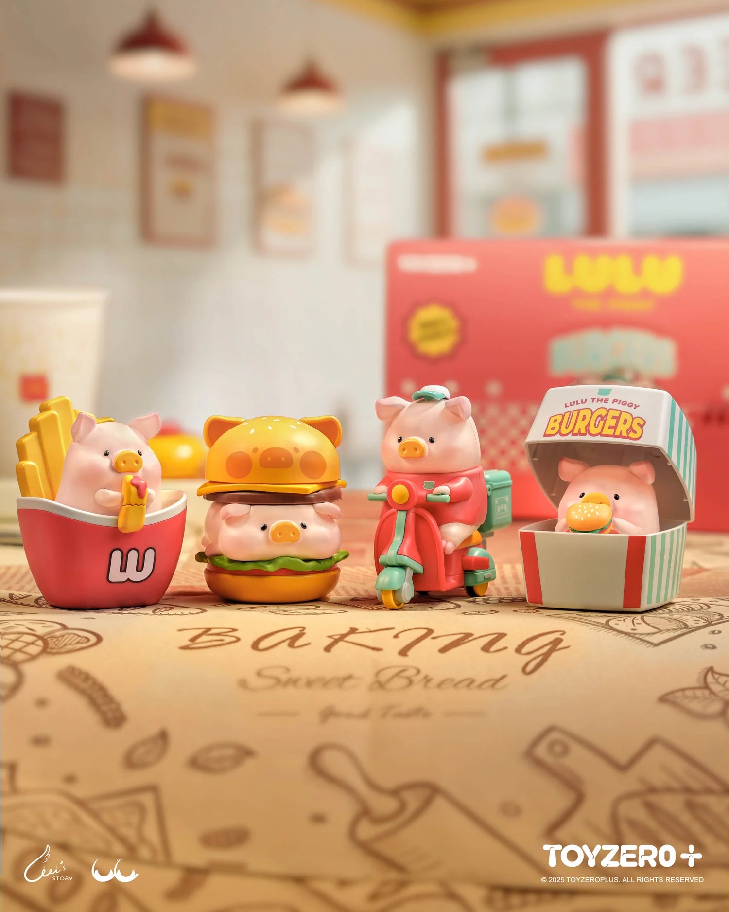 Lulu The Piggy-Burger Express Movable Series Blind Box (Box of 4)
