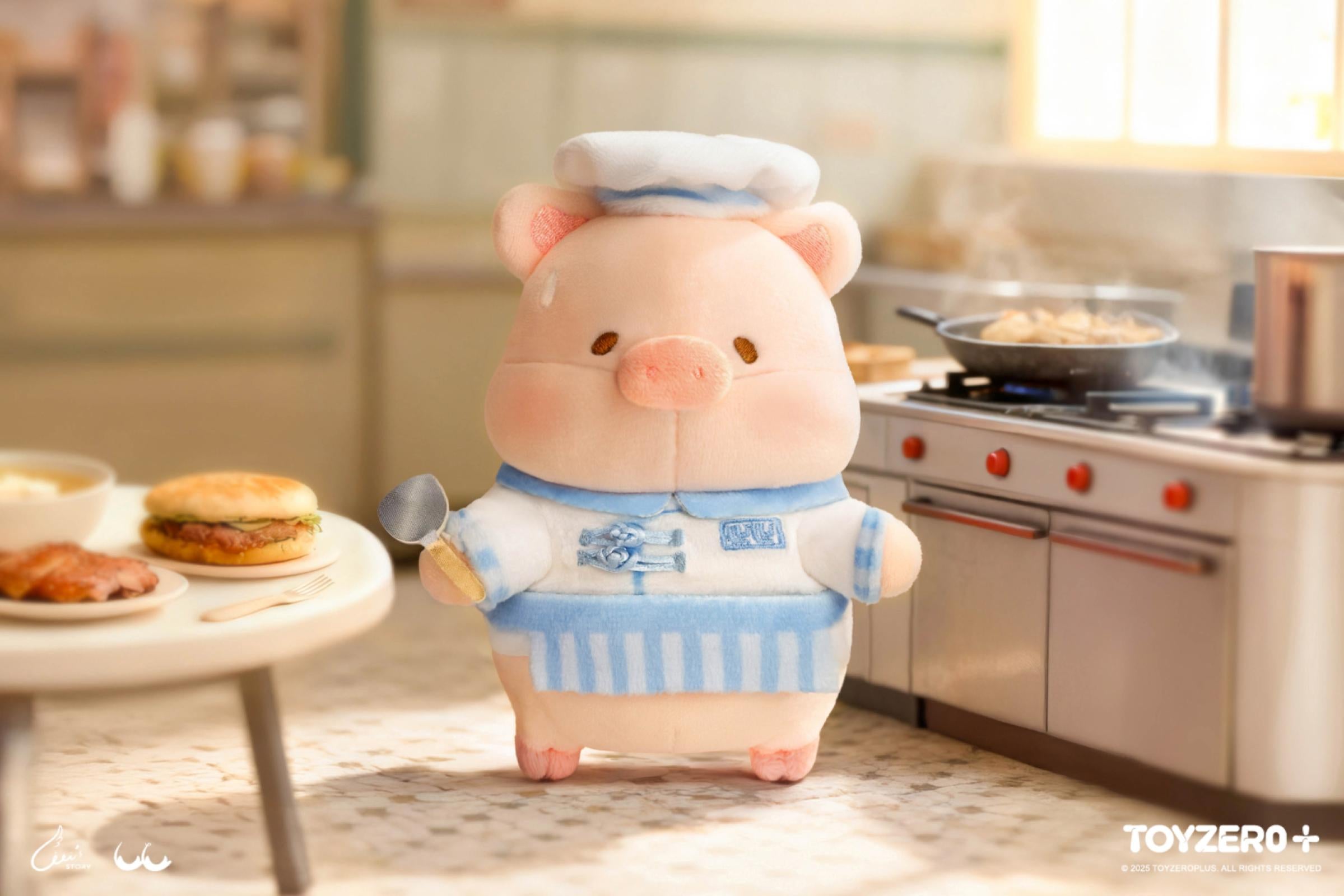Lulu The Piggy Lu's Table- Master Chinese Chef Lu Plush Keychain