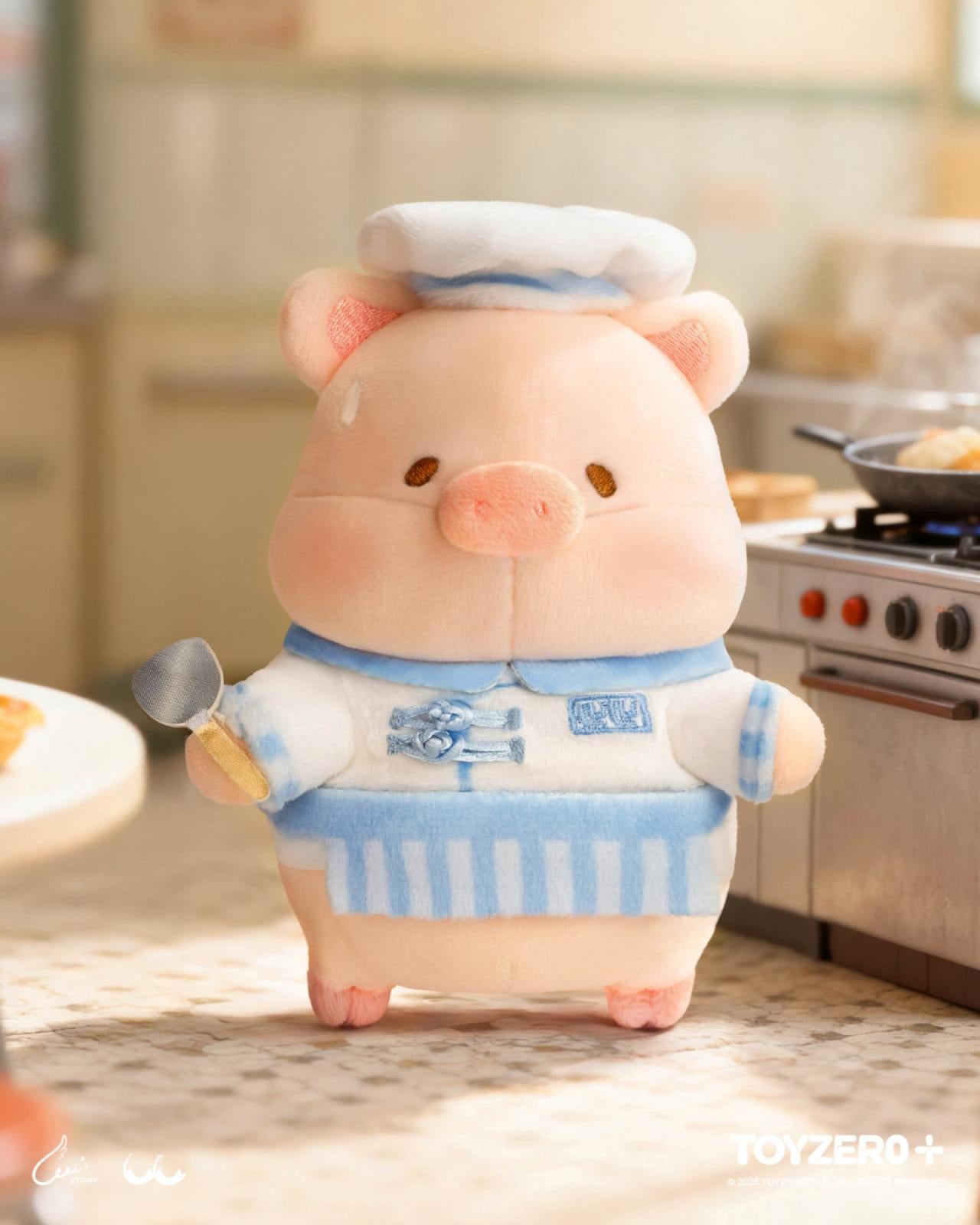 Lulu The Piggy Lu's Table- Master Chinese Chef Lu Plush Keychain