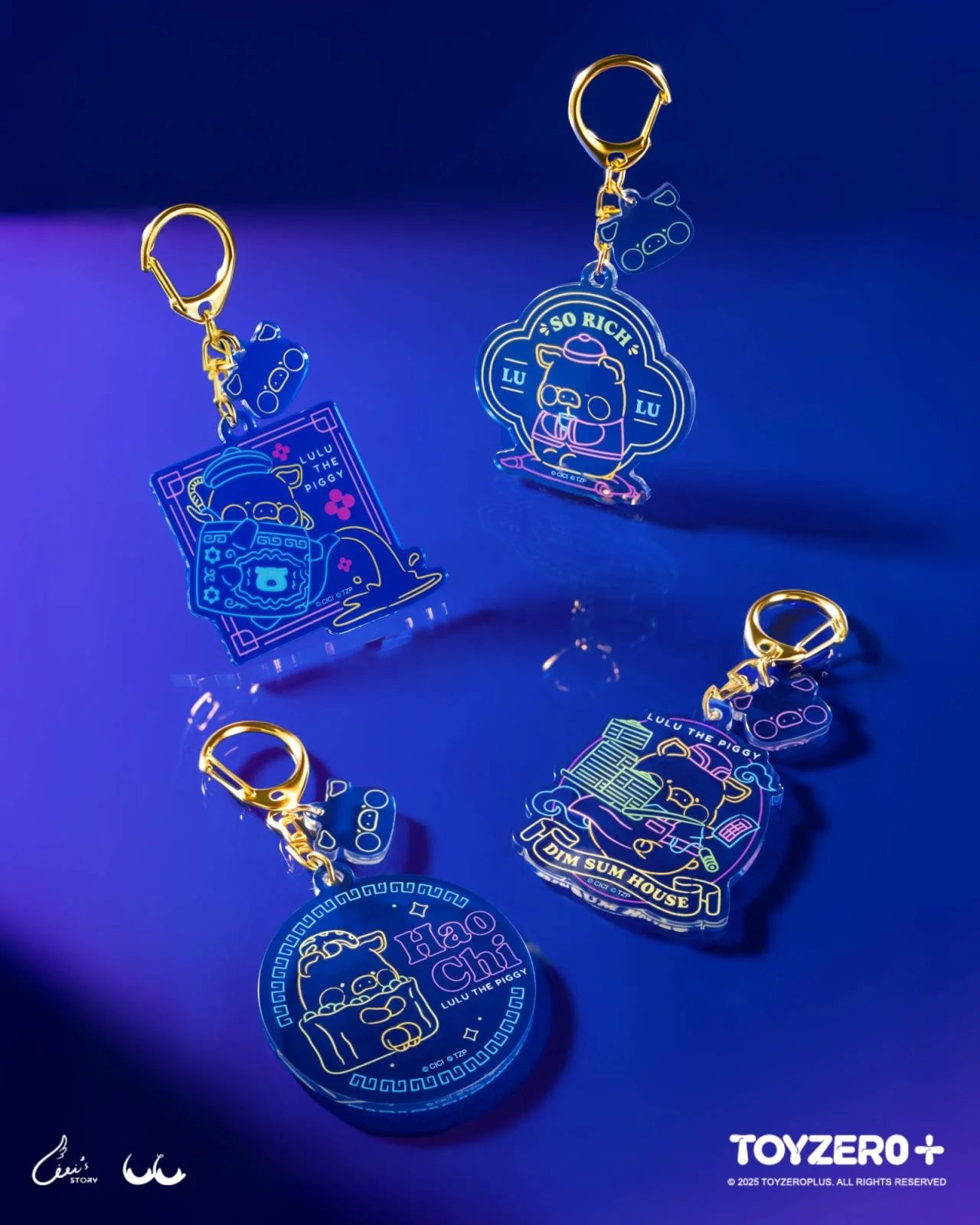 Lulu The Piggy Lu's Table-Staff Lulu's Daily Routine Acrylic Keychain Blind Box (Box of 8)