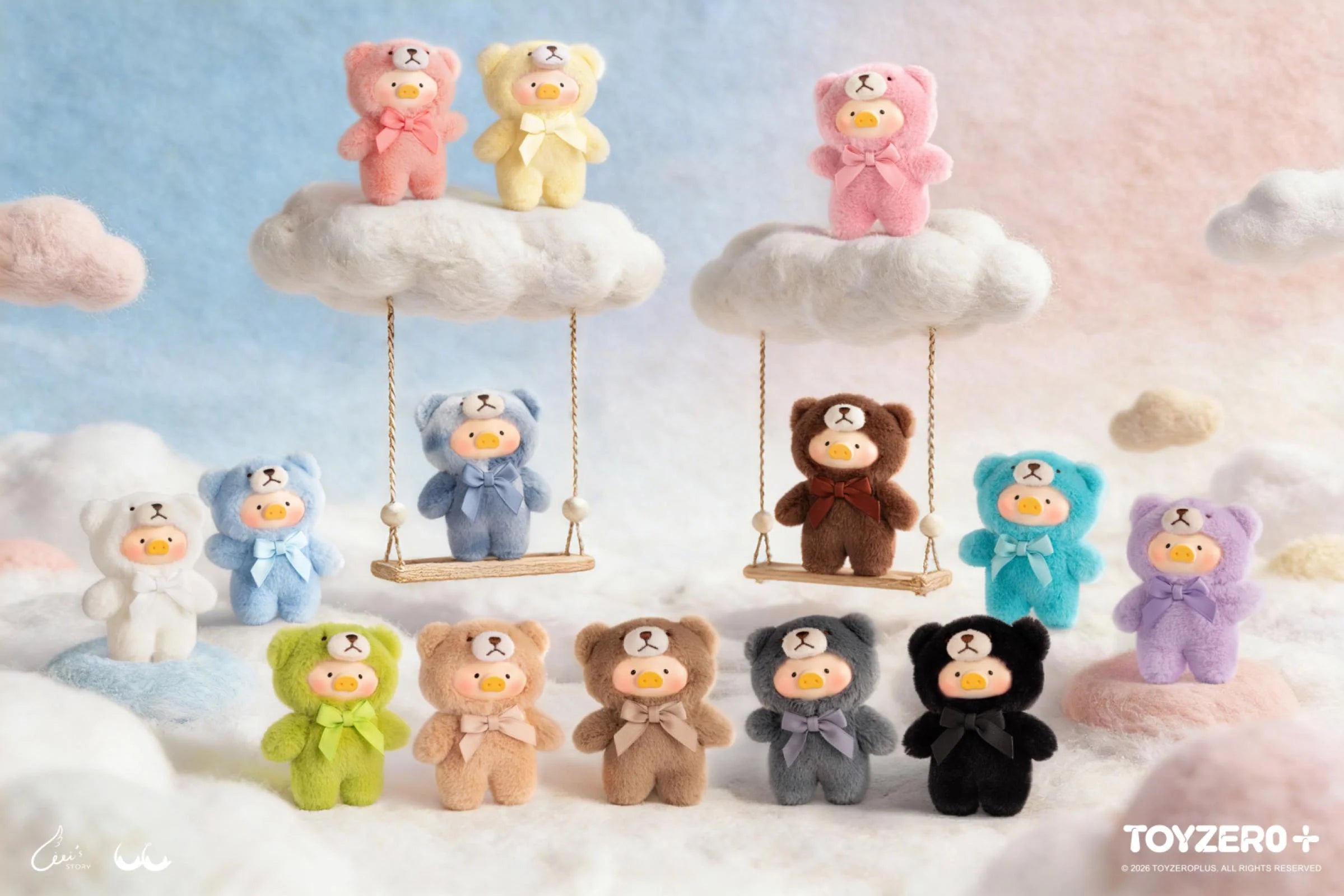 Lulu The Piggy Teddy Mini's Whispers of Nature Series Vinyl Face Phone Charm Blind Box (Box of 12)