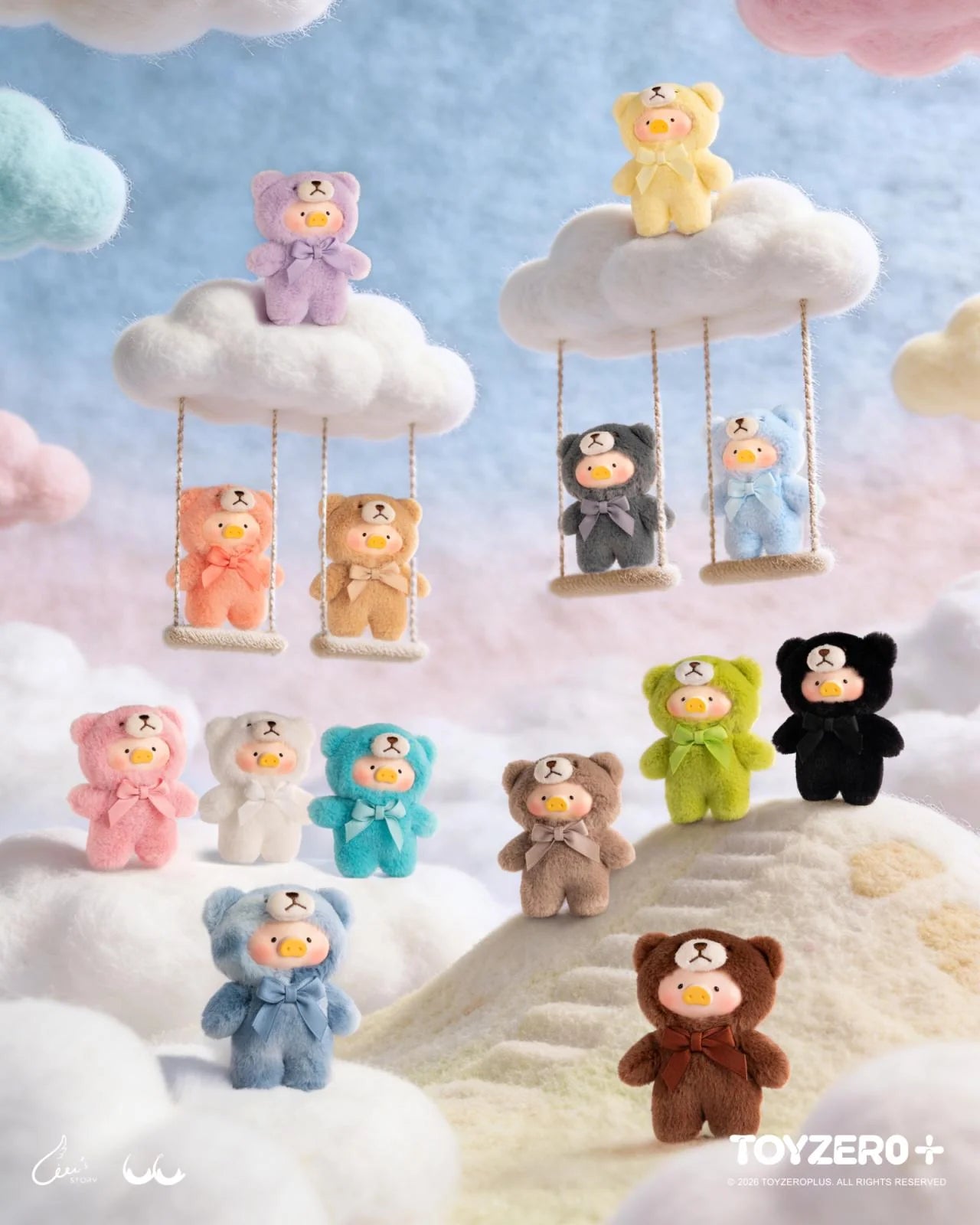 Lulu The Piggy Teddy Mini's Whispers of Nature Series Vinyl Face Phone Charm Blind Box (Box of 12)