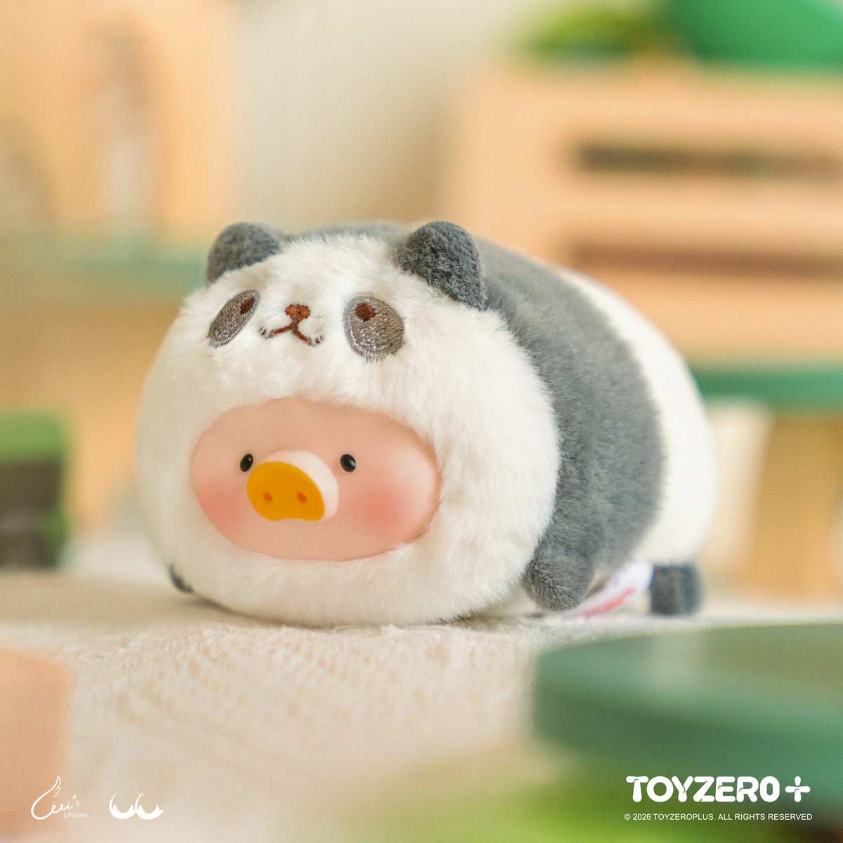 Lulu the Piggy Animal Party Vol.2- Stick Together PVC Face Plush Keychain Blind Box (Box of 8)