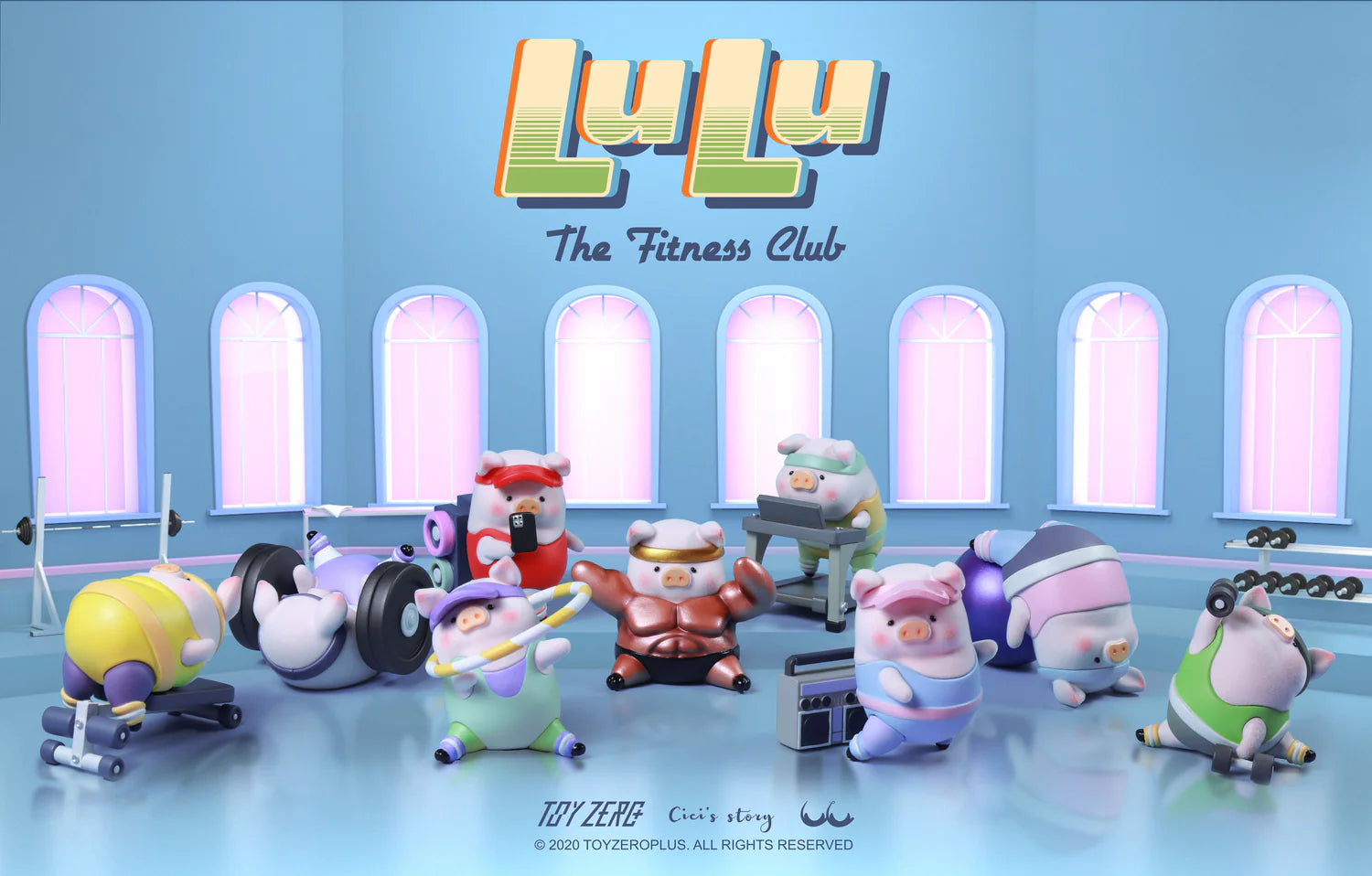 Lulu The Piggy-Fitness Club Series Blind Box (Box of 8)
